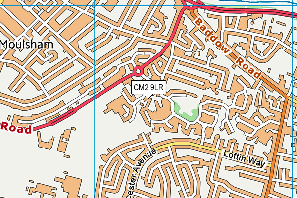 CM2 9LR map - OS VectorMap District (Ordnance Survey)