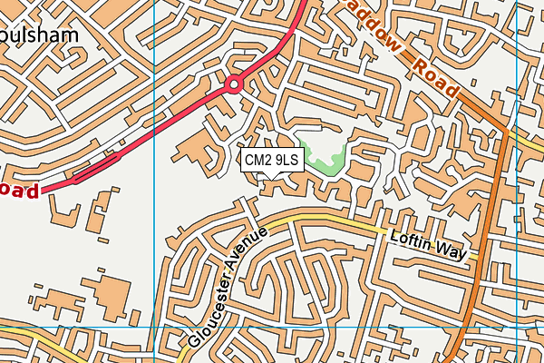 CM2 9LS map - OS VectorMap District (Ordnance Survey)