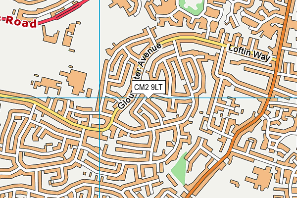 CM2 9LT map - OS VectorMap District (Ordnance Survey)