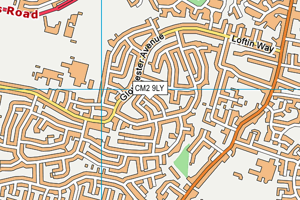 CM2 9LY map - OS VectorMap District (Ordnance Survey)