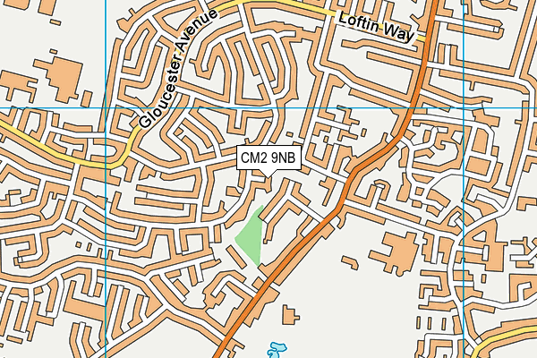 CM2 9NB map - OS VectorMap District (Ordnance Survey)