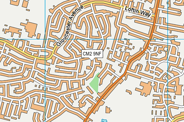 CM2 9NF map - OS VectorMap District (Ordnance Survey)