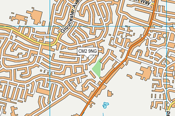 CM2 9NG map - OS VectorMap District (Ordnance Survey)