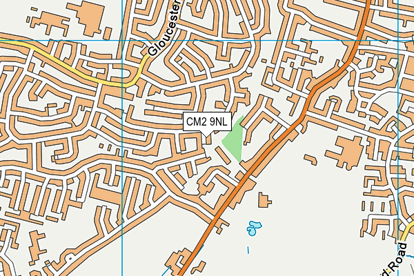 CM2 9NL map - OS VectorMap District (Ordnance Survey)