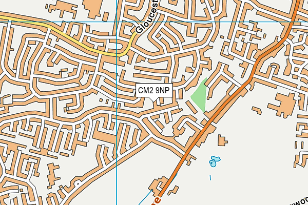 CM2 9NP map - OS VectorMap District (Ordnance Survey)