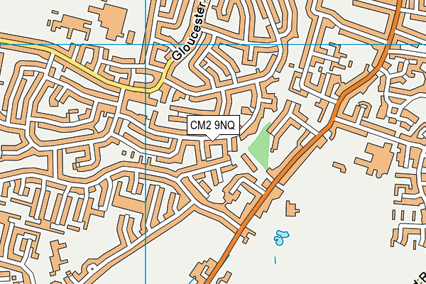 CM2 9NQ map - OS VectorMap District (Ordnance Survey)