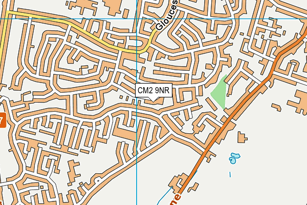 CM2 9NR map - OS VectorMap District (Ordnance Survey)