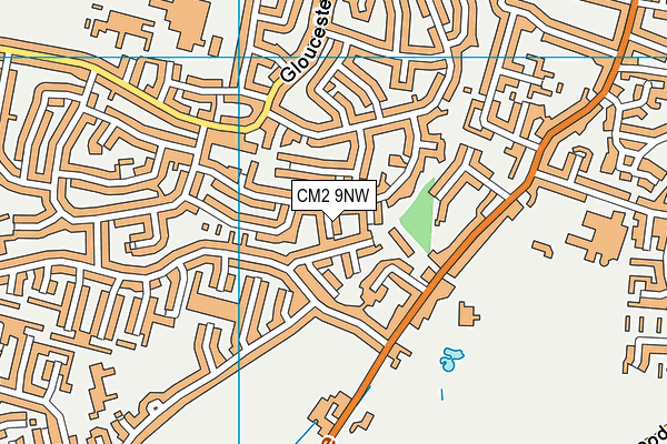 CM2 9NW map - OS VectorMap District (Ordnance Survey)