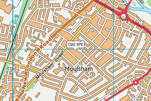 CM2 9PE map - OS VectorMap District (Ordnance Survey)