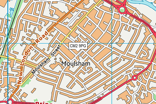 CM2 9PG map - OS VectorMap District (Ordnance Survey)