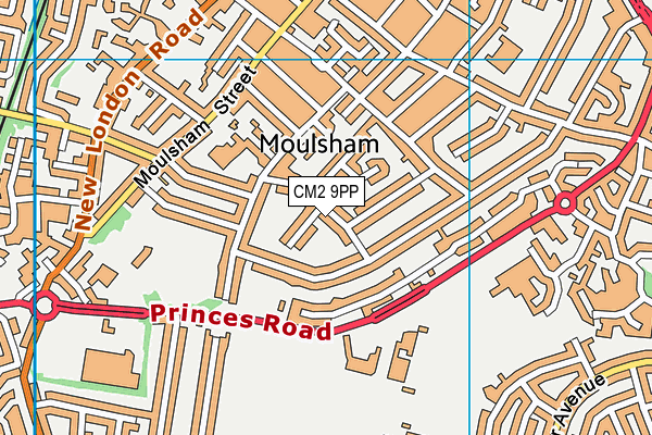 CM2 9PP map - OS VectorMap District (Ordnance Survey)