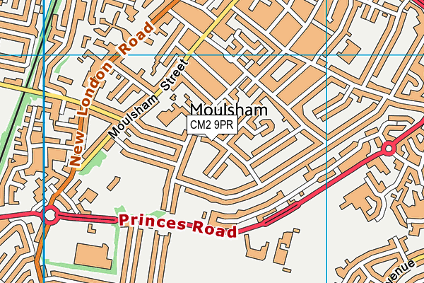 CM2 9PR map - OS VectorMap District (Ordnance Survey)