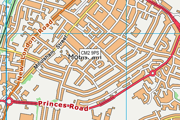 CM2 9PS map - OS VectorMap District (Ordnance Survey)