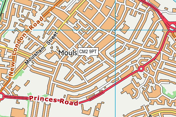 CM2 9PT map - OS VectorMap District (Ordnance Survey)