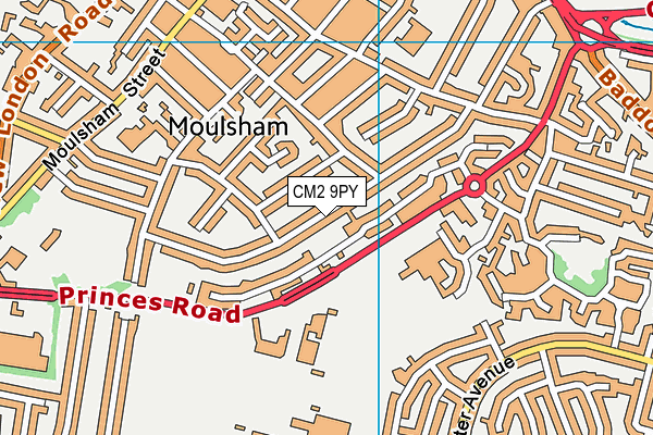 CM2 9PY map - OS VectorMap District (Ordnance Survey)