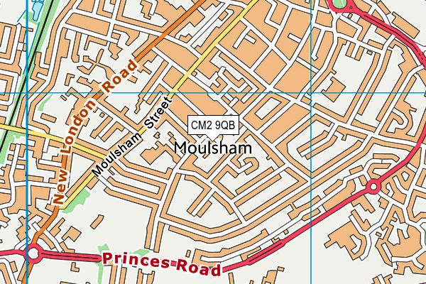 CM2 9QB map - OS VectorMap District (Ordnance Survey)