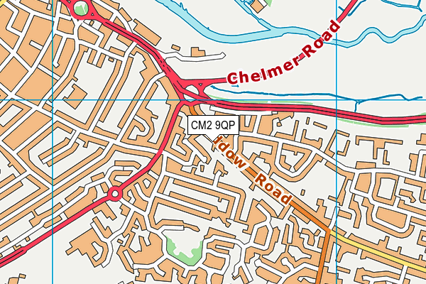 CM2 9QP map - OS VectorMap District (Ordnance Survey)