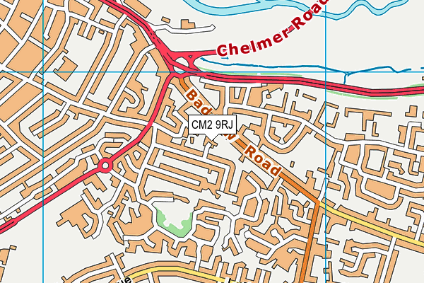 CM2 9RJ map - OS VectorMap District (Ordnance Survey)