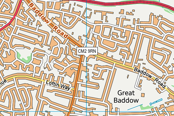 CM2 9RN map - OS VectorMap District (Ordnance Survey)