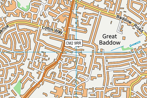 CM2 9RR map - OS VectorMap District (Ordnance Survey)