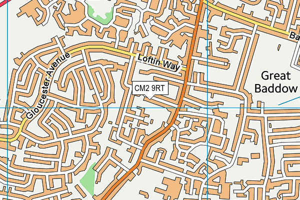 CM2 9RT map - OS VectorMap District (Ordnance Survey)