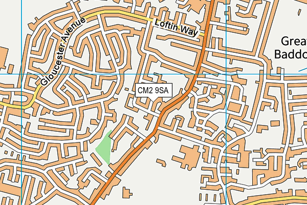 CM2 9SA map - OS VectorMap District (Ordnance Survey)