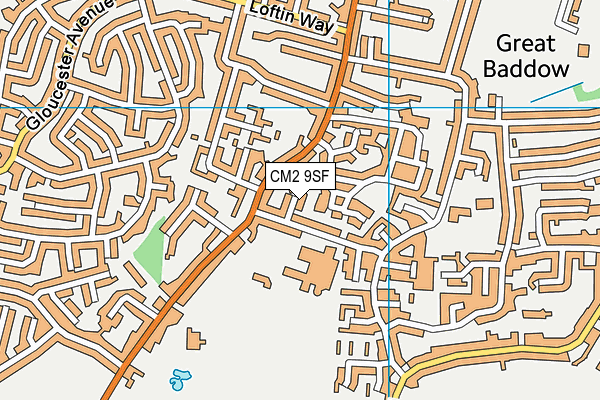 CM2 9SF map - OS VectorMap District (Ordnance Survey)