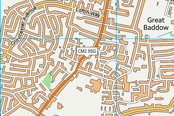 CM2 9SG map - OS VectorMap District (Ordnance Survey)