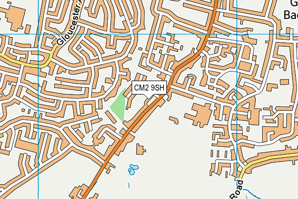 CM2 9SH map - OS VectorMap District (Ordnance Survey)