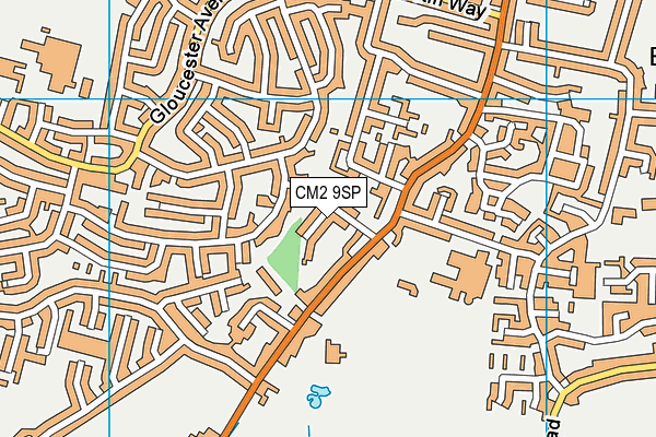 CM2 9SP map - OS VectorMap District (Ordnance Survey)