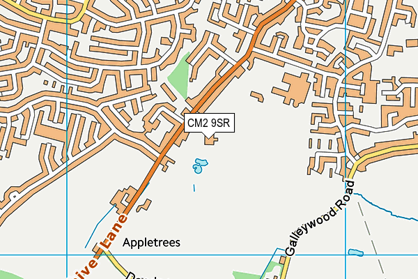 Beehive Lane Primary School map (CM2 9SR) - OS VectorMap District (Ordnance Survey)