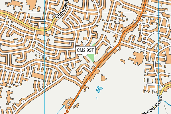 CM2 9ST map - OS VectorMap District (Ordnance Survey)