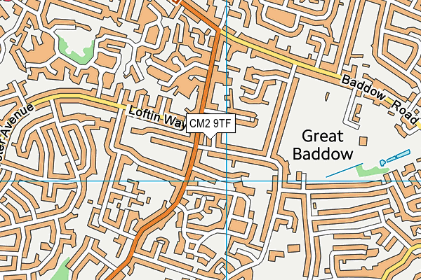 CM2 9TF map - OS VectorMap District (Ordnance Survey)