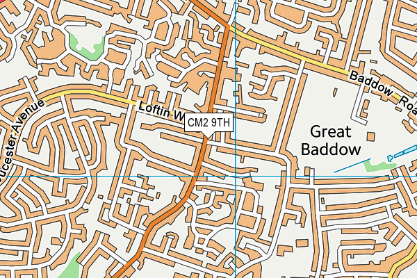 CM2 9TH map - OS VectorMap District (Ordnance Survey)