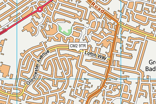 CM2 9TR map - OS VectorMap District (Ordnance Survey)