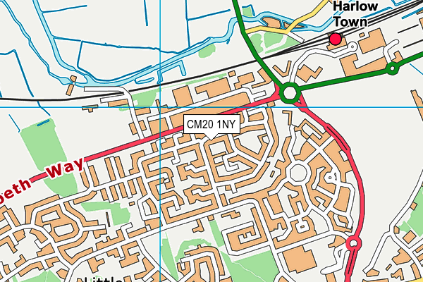 CM20 1NY map - OS VectorMap District (Ordnance Survey)
