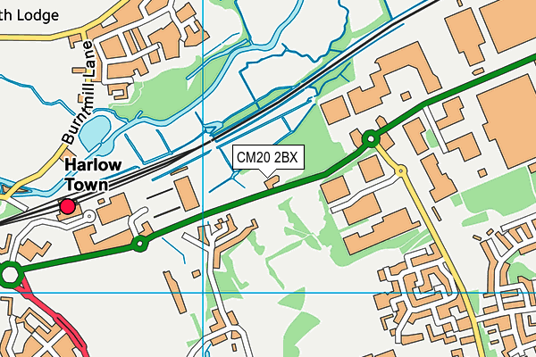 CM20 2BX map - OS VectorMap District (Ordnance Survey)