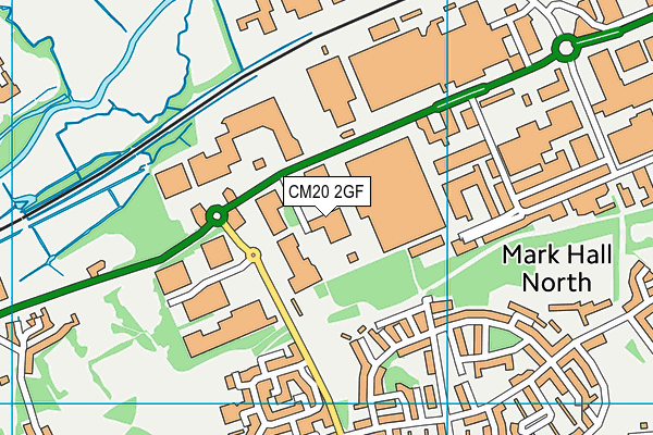 CM20 2GF map - OS VectorMap District (Ordnance Survey)