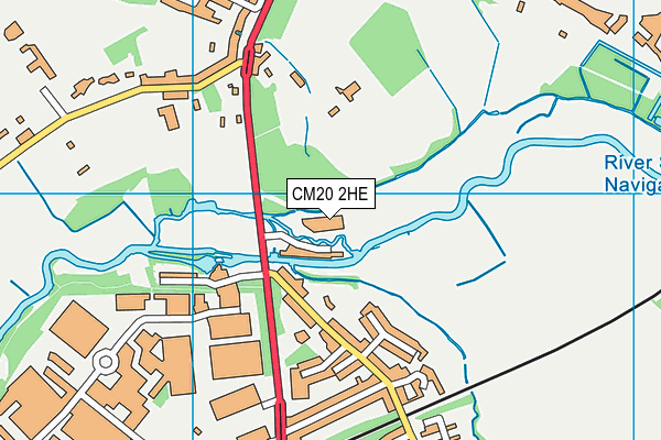 CM20 2HE map - OS VectorMap District (Ordnance Survey)