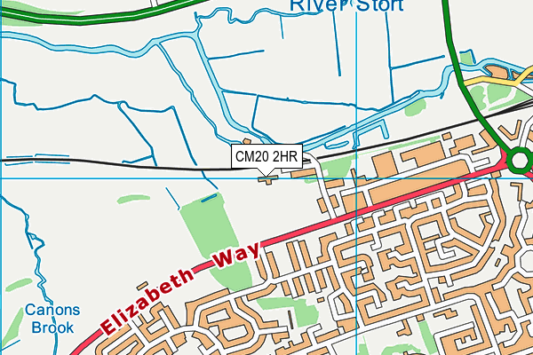 CM20 2HR map - OS VectorMap District (Ordnance Survey)