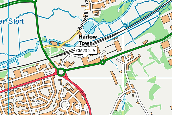 Anytime Fitness (Harlow) map (CM20 2JA) - OS VectorMap District (Ordnance Survey)