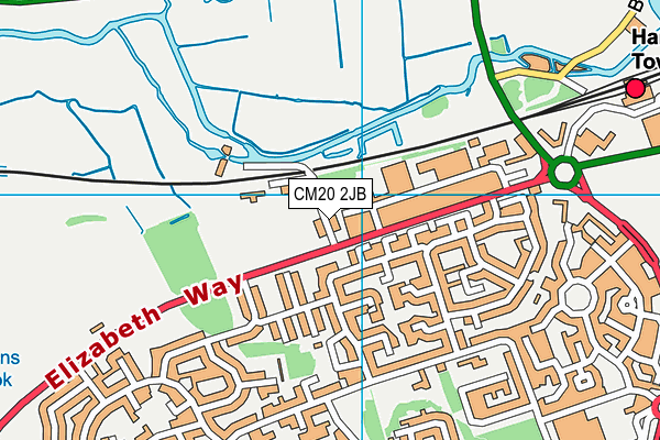 CM20 2JB map - OS VectorMap District (Ordnance Survey)