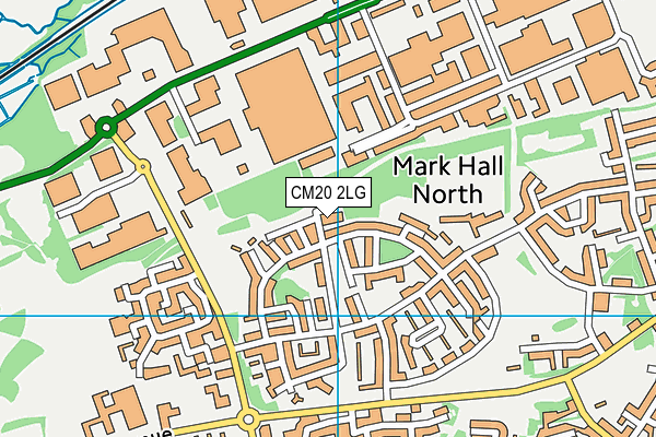 CM20 2LG map - OS VectorMap District (Ordnance Survey)