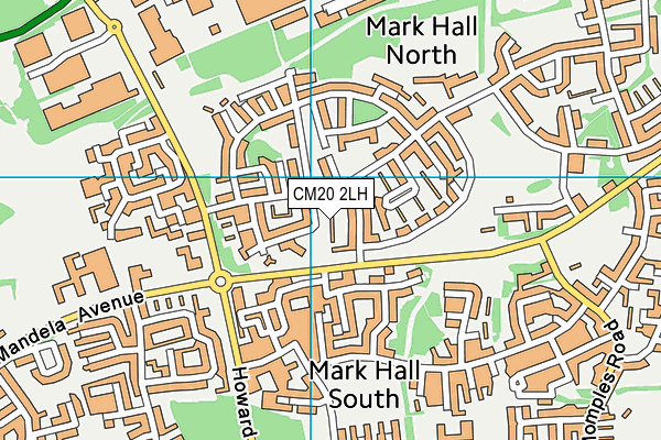 CM20 2LH map - OS VectorMap District (Ordnance Survey)