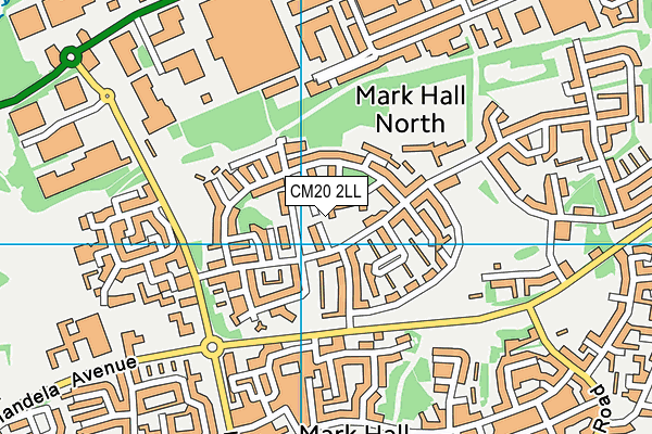 CM20 2LL map - OS VectorMap District (Ordnance Survey)
