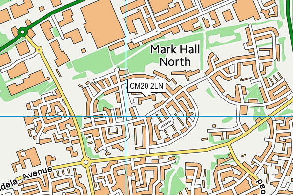 CM20 2LN map - OS VectorMap District (Ordnance Survey)