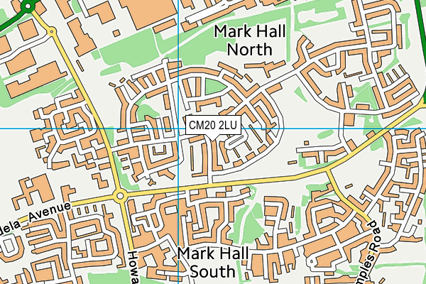 CM20 2LU map - OS VectorMap District (Ordnance Survey)