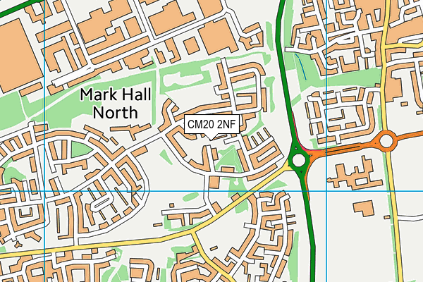 CM20 2NF map - OS VectorMap District (Ordnance Survey)