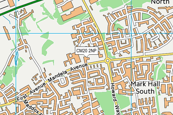 St Alban's Catholic Academy map (CM20 2NP) - OS VectorMap District (Ordnance Survey)