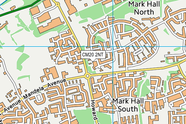 CM20 2NT map - OS VectorMap District (Ordnance Survey)